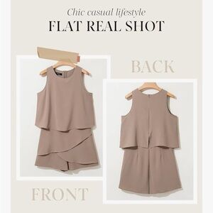 Stylish Sleeveless Taupe Jumpsuit